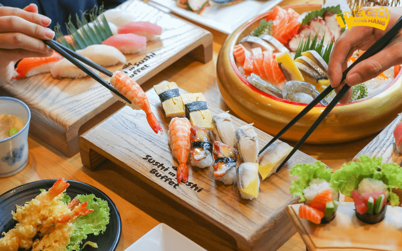 sushi in sushi buffet
